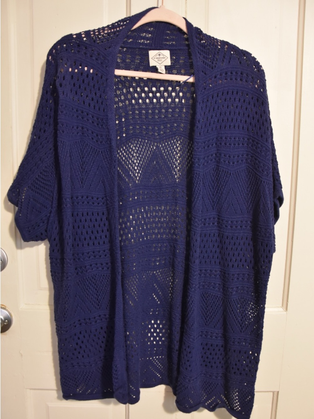 St. John's Bay Open-Knit Navy Cardigan